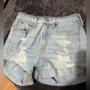 light jean shorts